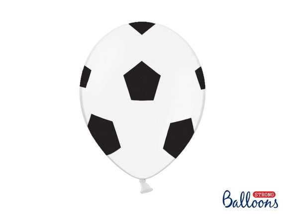 Feestbazaar Voetbal Ballonnen Puur wit 30cm (6st)