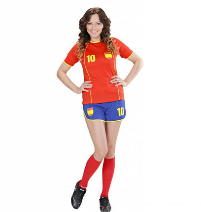 Feestbazaar Voetbal kostuum dames Spanje