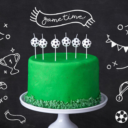 Feestbazaar Voetbal Taartkaarsjes (6st)