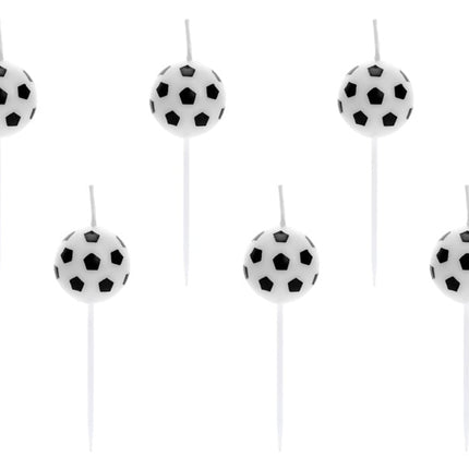 Feestbazaar Voetbal Taartkaarsjes (6st)