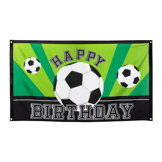 Feestbazaar Voetbal Vlag Happy Birthday 150x90cm