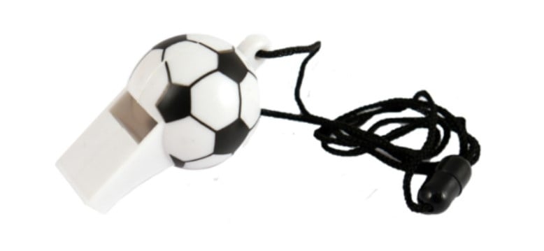 Feestbazaar Voetbalfluit met koord