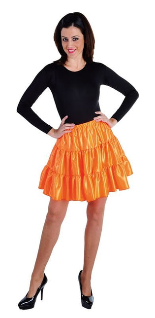 Feestbazaar Volangen rok kort oranje