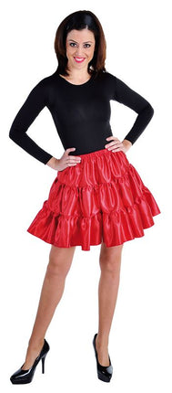Feestbazaar Volangen rok kort rood