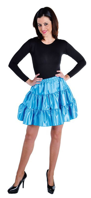 Feestbazaar Volangen rok kort turquoise