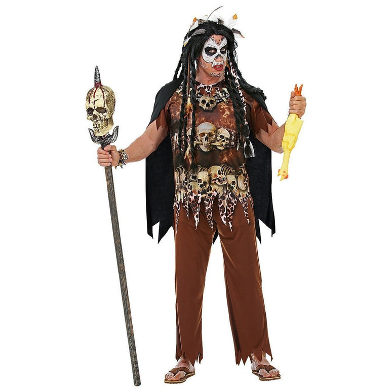 Feestbazaar Voodoo Priester Man Kostuum