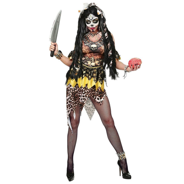 Feestbazaar Voodoo Priesteres Vrouw Kostuum