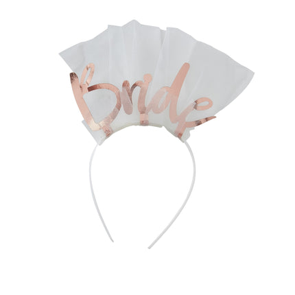 Feestbazaar Vrijgezellenfeest Diadeem 'Bride' Rose goud