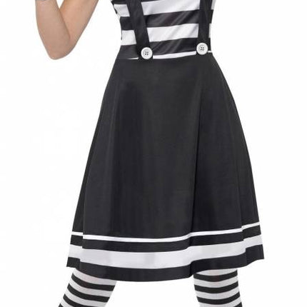 Feestbazaar Vrouwelijke Mime Artiest Kostuum