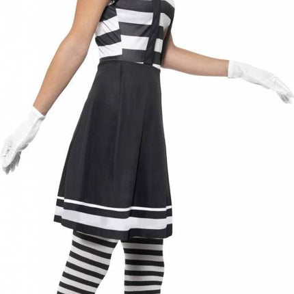 Feestbazaar Vrouwelijke Mime Artiest Kostuum