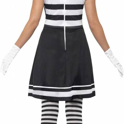 Feestbazaar Vrouwelijke Mime Artiest Kostuum