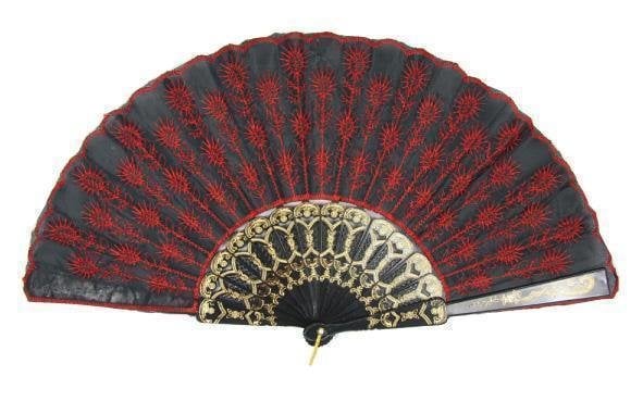 Feestbazaar Waaier Embroidery rood