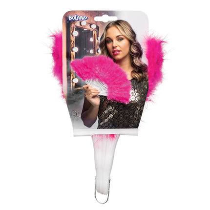 Feestbazaar Waaier Flapper Magenta 23cm
