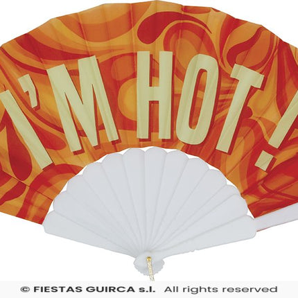 Feestbazaar Waaier Oranje I'm Hot