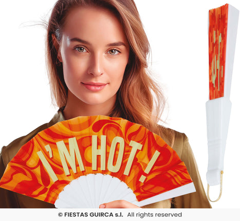 Feestbazaar Waaier Oranje I'm Hot