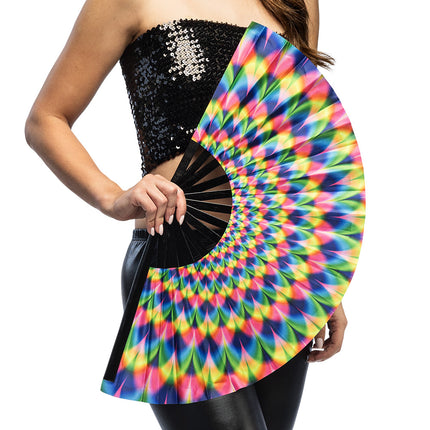 Feestbazaar Waaier Rave Rush XL 64cm