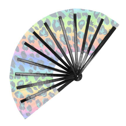 Feestbazaar Waaier Rave Wild Luipaard XL 64cm