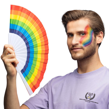 Feestbazaar Waaier regenboog kleuren