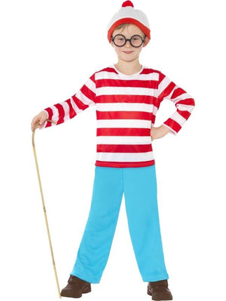 Feestbazaar Waar is Wally kostuum jongen