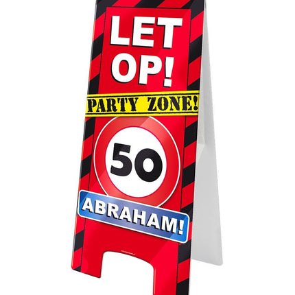 Feestbazaar Waarschuwingsbord 50 Abraham