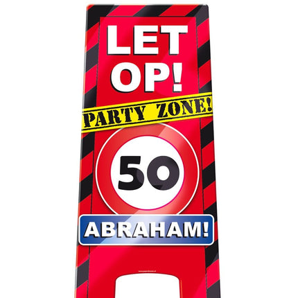 Feestbazaar Waarschuwingsbord 50 Abraham
