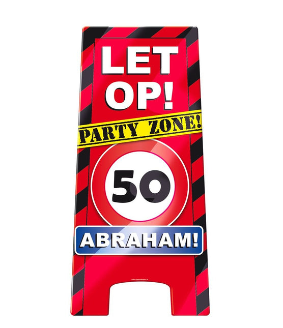 Feestbazaar Waarschuwingsbord 50 Abraham