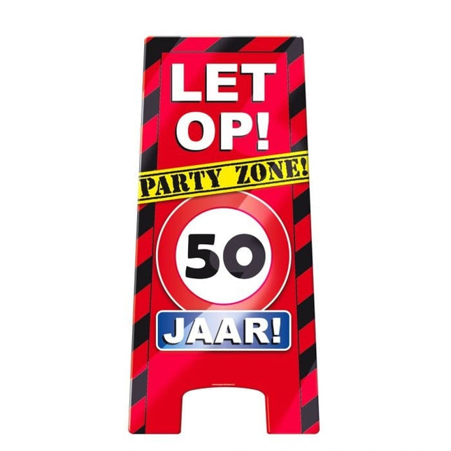Feestbazaar Waarschuwingsbord 50 jaar