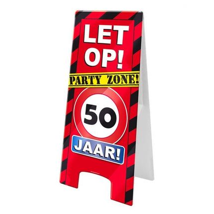 Feestbazaar Waarschuwingsbord 50 jaar