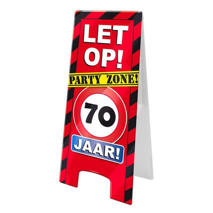 Feestbazaar Waarschuwingsbord 70 jaar