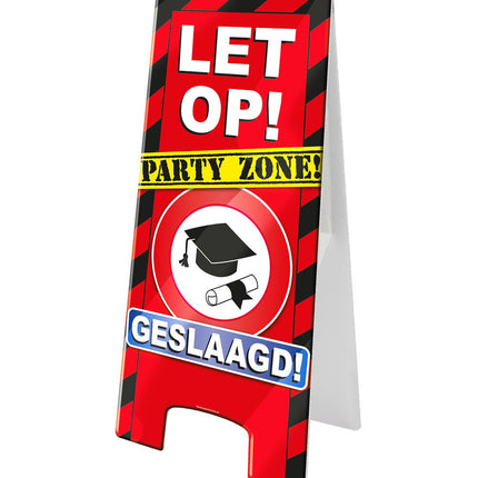 Feestbazaar Waarschuwingsbord Geslaagd