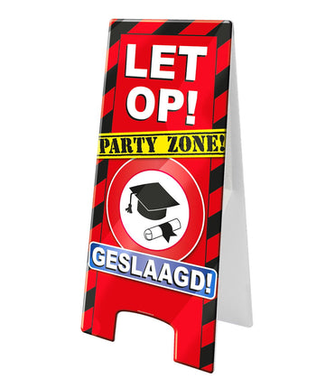 Feestbazaar Waarschuwingsbord Geslaagd