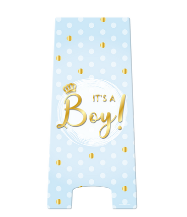 Feestbazaar Waarschuwingsbord It's A Boy Blauw/Goud