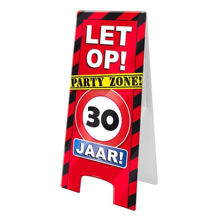 Feestbazaar Waarschuwingsbord Verjaardag 30 jaar