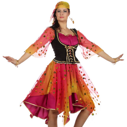 Feestbazaar Waarzegster Zigeunerin Jurk Dames