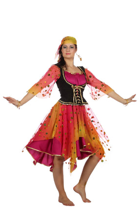 Feestbazaar Waarzegster Zigeunerin Jurk Dames