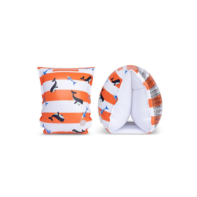 Feestbazaar Walvis Baby Zwembandjes Rood Wit (2-6 Jaar)