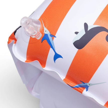 Feestbazaar Walvis Baby Zwembandjes Rood Wit (2-6 Jaar)