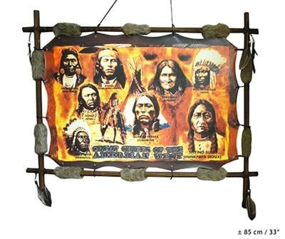 Feestbazaar Wanddecoratie Indianen 85x33cm