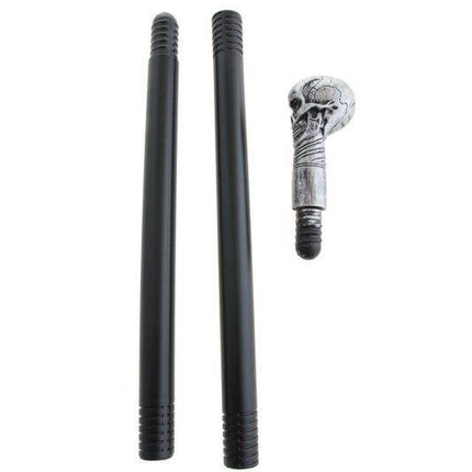 Feestbazaar Wandelstok pvc met doodskop
