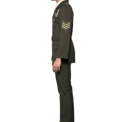 Feestbazaar Wartime Officier kostuum man