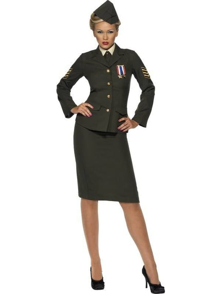 Feestbazaar Wartime officier kostuum vrouw