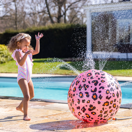 Feestbazaar Watersproeier Bal Panterprint Rosé Goud