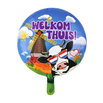 Feestbazaar Welkom Thuis Folieballon Koe Cartoon (46cm)