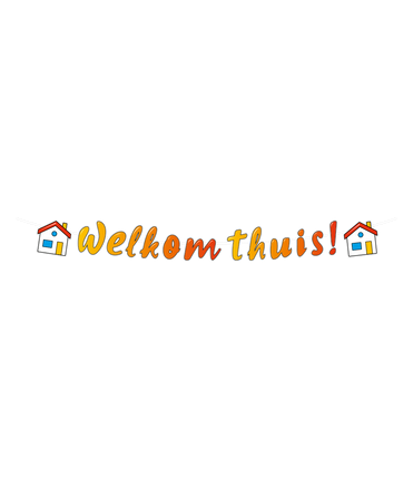 Feestbazaar Welkom Thuis Letterslinger Cartoon