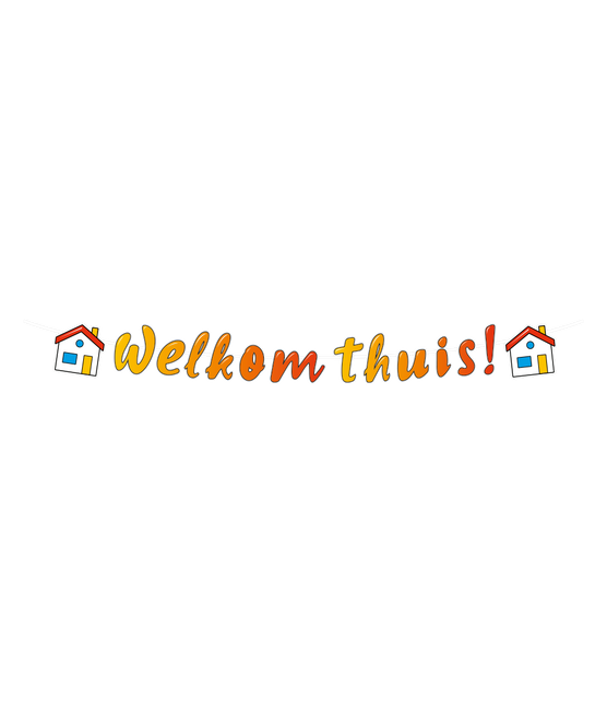 Feestbazaar Welkom Thuis Letterslinger Cartoon