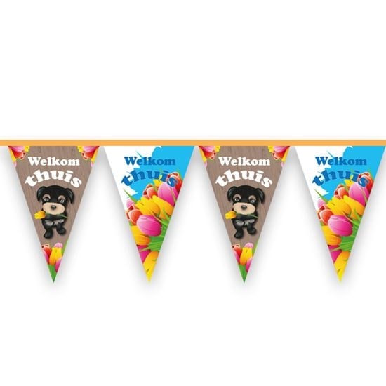Feestbazaar Welkom Thuis Vlaggenlijn - 6 Meter