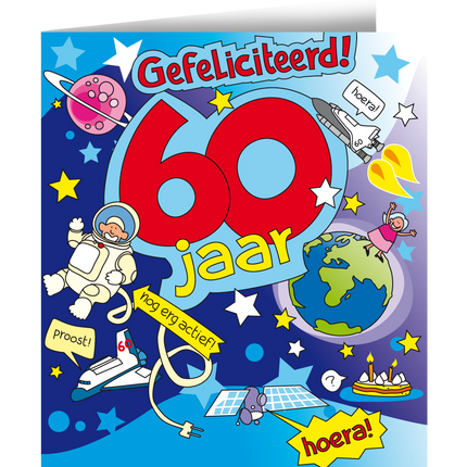 Feestbazaar Wenskaart 'Gefeliciteerd 60 jaar'
