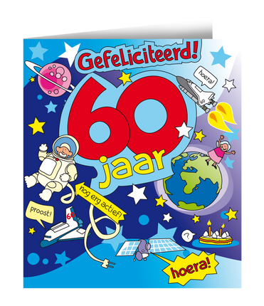 Feestbazaar Wenskaart 'Gefeliciteerd 60 jaar'