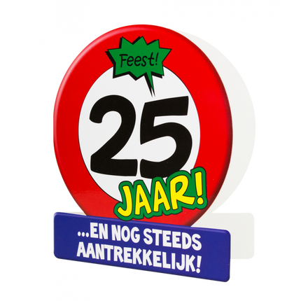 Feestbazaar Wenskaart Verkeersbord 25 Jaar