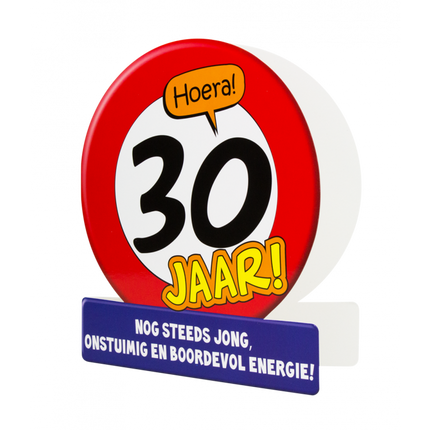 Feestbazaar Wenskaart Verkeersbord 30 Jaar